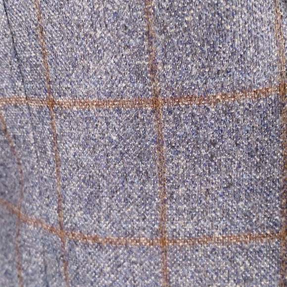 JOSEPH ABBOUD Blue Brown Window Pane Wool Sport Coat - Picture 2 of 8